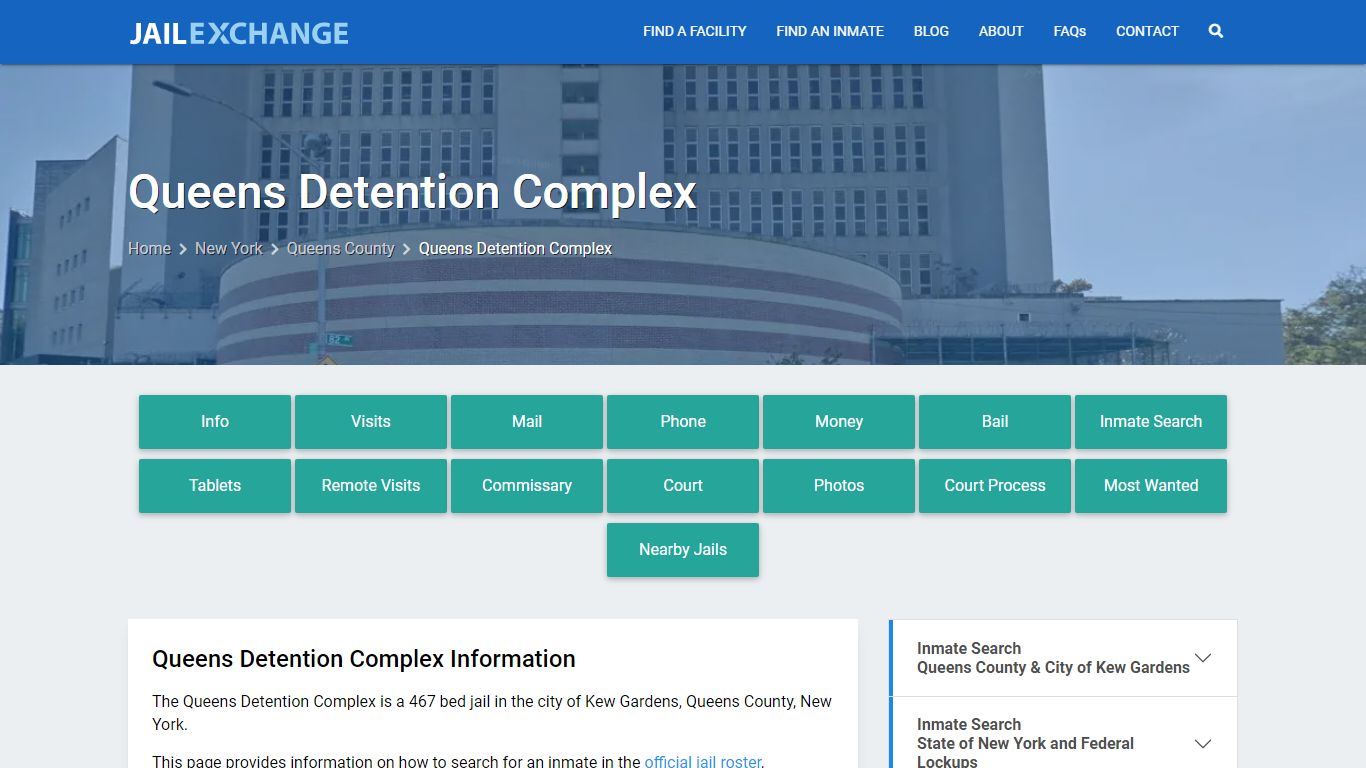 Queens Detention Complex, NY Inmate Search, Information - Jail Exchange